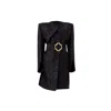 Noushella Women's Opulent Long Sleeve Coat In Black Elysium In Black