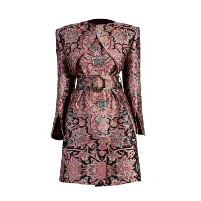 Noushella Women's Opulent Long Sleeve Coat In Elysium In Yellow