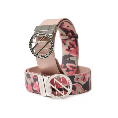 Noushella Women's Pink / Purple Anahata Silver Large Belt In Elysium In Pink/purple