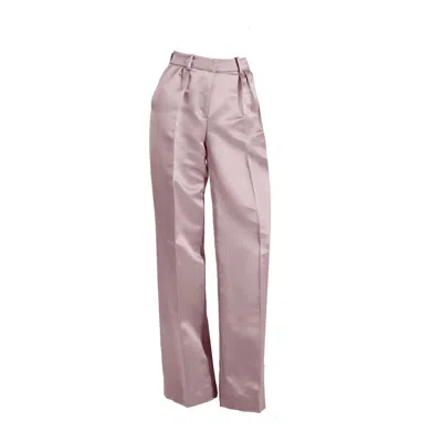Noushella Women's Pink / Purple Harmonia Wide Leg Trousers In Blush In Multi