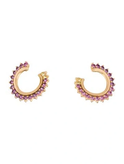 Pre-owned Nouvel Heritage 18k 1.19ctw Sapphire Vendome Drop Earrings In Multi