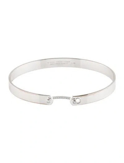 Pre-owned Nouvel Heritage 18k Diamond Business Meeting Gm Mood Bangle, 6.5" In Multi