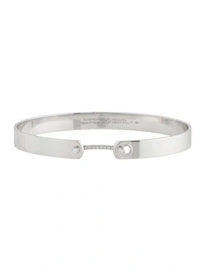 Pre-owned Nouvel Heritage 18k Diamond Business Meeting Gm Mood Bangle, 6.5" In Multi