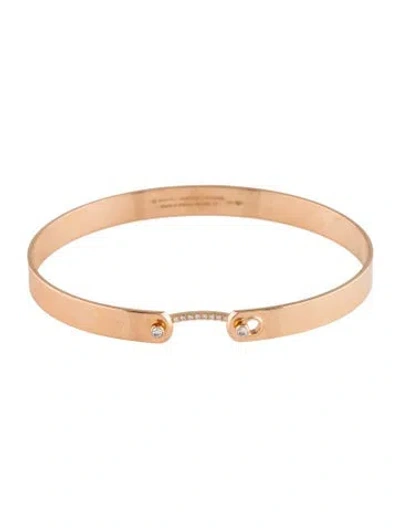 Pre-owned Nouvel Heritage 18k Diamond Business Meeting Gm Mood Bangle, 6.75" In Multi