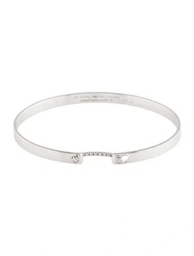 Pre-owned Nouvel Heritage 18k Diamond Business Meeting Mood Bangle, 6.25" In Multi