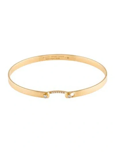 Pre-owned Nouvel Heritage 18k Diamond Business Meeting Mood Bangle, 6.5" In Multi