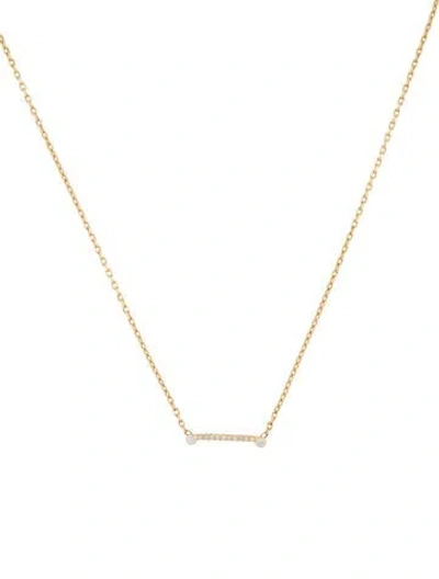 Pre-owned Nouvel Heritage 18k Diamond Business Meeting Mood Pendant Necklace, 16.25" In Multi