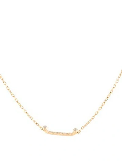 Pre-owned Nouvel Heritage 18k Diamond Business Meeting Mood Pendant Necklace, 17" In Multi