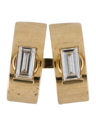 Pre-owned Nouvel Heritage 18k Diamond Dinner Date Ear Clip-on Earring In Multi