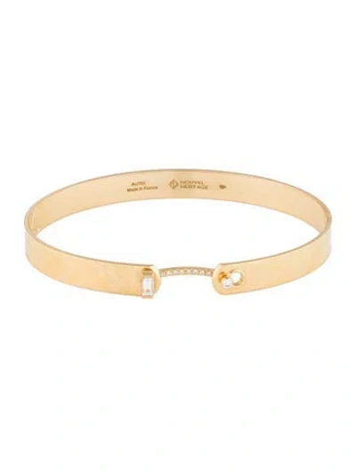 Pre-owned Nouvel Heritage 18k Diamond Dinner Date Mood Bangle, 6.5" In Multi