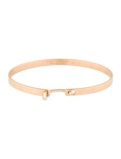 Pre-owned Nouvel Heritage 18k Diamond Dinner Date Mood Bangle Bracelet, 6.25" In Multicolor