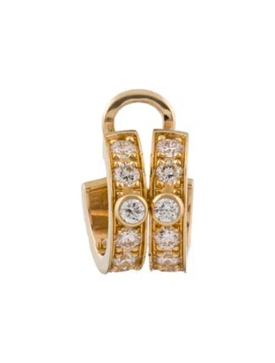 Pre-owned Nouvel Heritage 18k Diamond Eternity Tuxedo Ear Clip In Multi