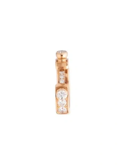 Pre-owned Nouvel Heritage 18k Diamond Eternity Tuxedo Ear Cuff In Multicolor