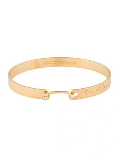 Pre-owned Nouvel Heritage 18k Diamond Me Time Mood Bangle Bracelet, 6" In Multi