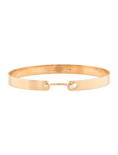 Pre-owned Nouvel Heritage 18k Diamond 'monday Morning Gm' Mood Bangle Bracelet, 6.75" In Multicolor