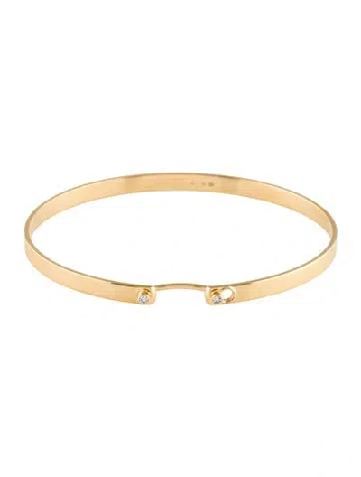 Pre-owned Nouvel Heritage 18k Diamond Monday Morning Mood Bangle, 7" In Multi