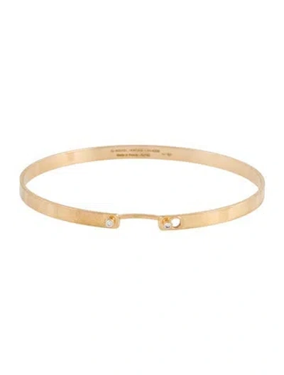 Pre-owned Nouvel Heritage 18k Diamond Monday Morning Mood Bangle Bracelet, 7" In Multi