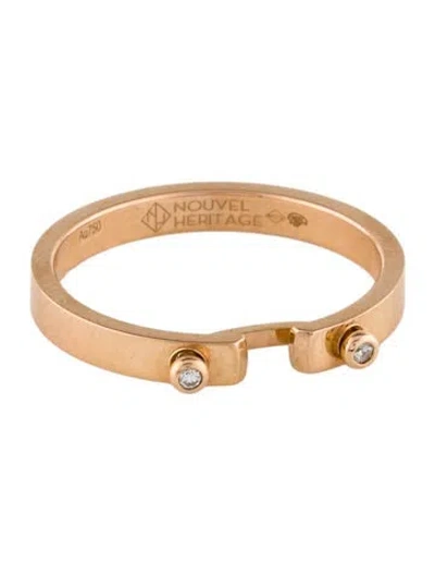 Pre-owned Nouvel Heritage 18k Diamond Monday Morning Pm Mood Ring In Multi