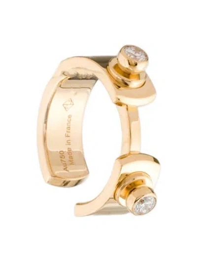 Pre-owned Nouvel Heritage 18k Diamond Monday Morning Single Ear Cuff In Multi