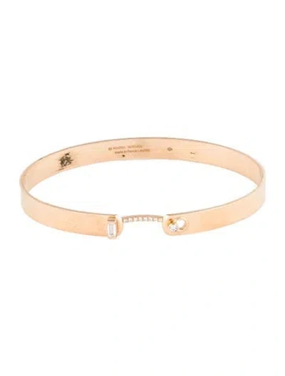 Pre-owned Nouvel Heritage 18k Diamond Mood Bangle, 6.75" In Multi