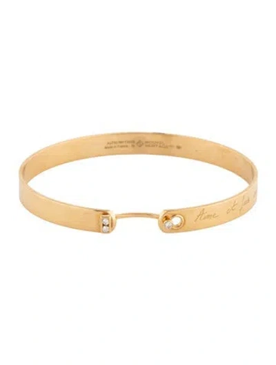 Pre-owned Nouvel Heritage 18k Diamond Mood Bangle Bracelet, 6.25" In Multicolor
