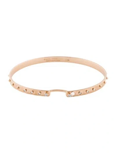 Pre-owned Nouvel Heritage 18k Diamond Mood Bangle Bracelet, 7" In Multi