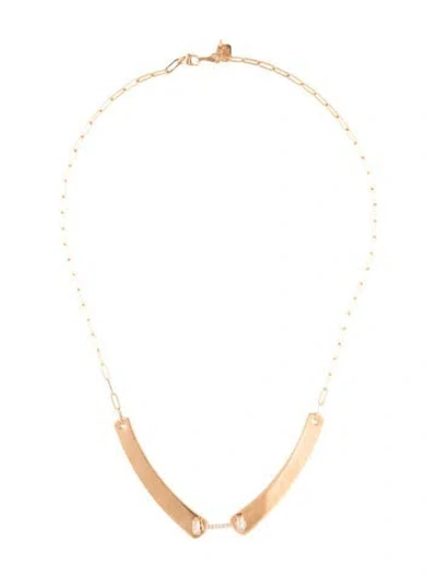 Pre-owned Nouvel Heritage 18k Diamond Mood Necklace, 16.5" In Multicolor