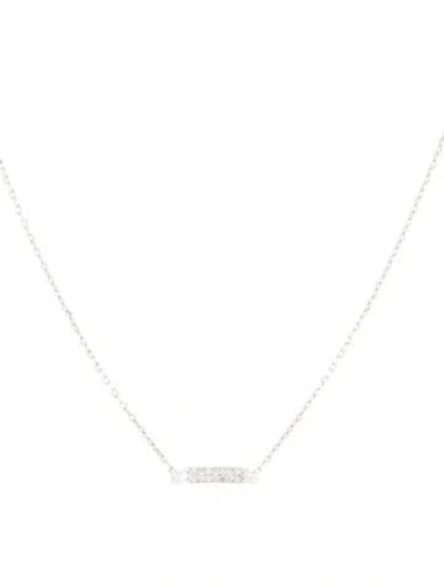 Pre-owned Nouvel Heritage 18k Diamond Pendant Necklace, 16" In Multicolor