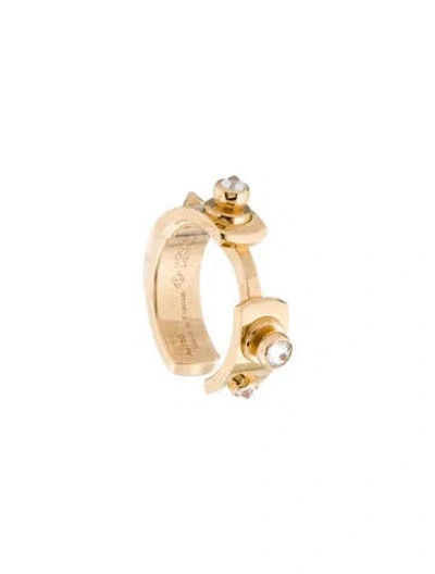 Pre-owned Nouvel Heritage 18k Diamond Single Ear Cuff Earring In Multi