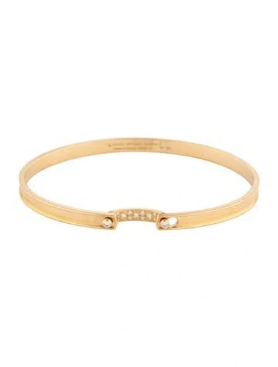 Pre-owned Nouvel Heritage 18k Diamond Stroll Mood Bangle Bracelet, 6.75" In Multicolor