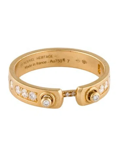 Pre-owned Nouvel Heritage 18k Diamond Tuxedo Mood Ring In Multi