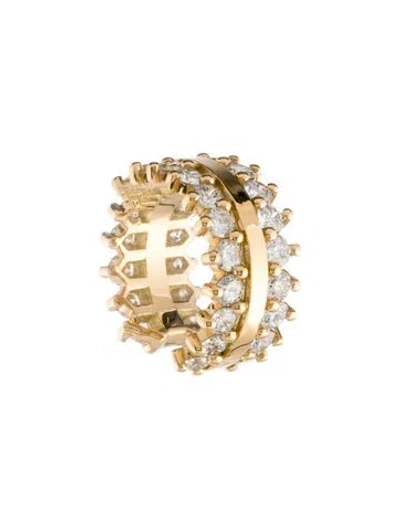 Pre-owned Nouvel Heritage 18k Diamond Vendome Double Full Ear Cuff In Multi