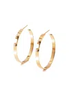 Nouvel Heritage 18k Recycled Yellow Gold Monday Morning Mood Diamond Hoop Earrings In Gold