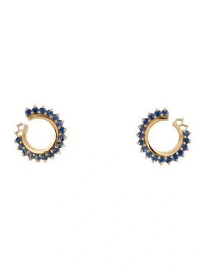 Pre-owned Nouvel Heritage 18k Sapphire Vendome Earrings In Multi