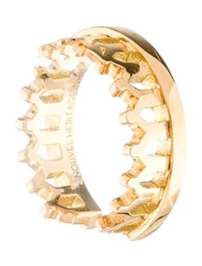 Pre-owned Nouvel Heritage 18k Vendome Simple Gold Single Ear Cuff In Multi