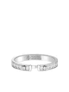 Nouvel Heritage 18k White Gold Eternity Tuxedo Diamond Ring In Metallic