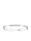 Nouvel Heritage 18k White Gold Pearl Lunch With Mom Mood Diamond Bangle In Silver