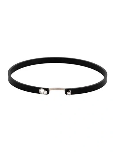 Pre-owned Nouvel Heritage Diamond Midnight In Manhattan Mood Bangle, 6.75" In Multicolor