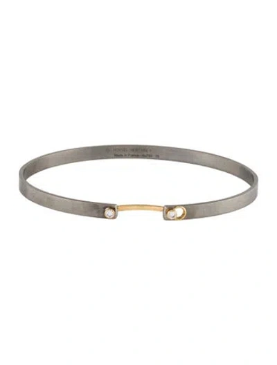 Pre-owned Nouvel Heritage Diamond Paris From The Sky Mood Bangle, 6.25" In Multi