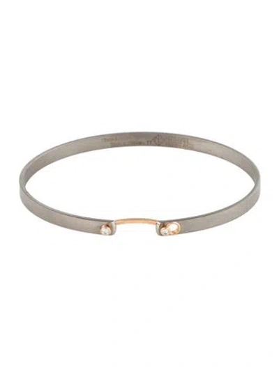Pre-owned Nouvel Heritage Diamond Paris From The Sky Mood Bangle, 6.75" In Multi