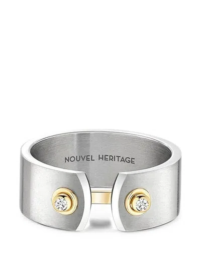 Nouvel Heritage Paris From The Sky Mood Diamond Ring In Silver