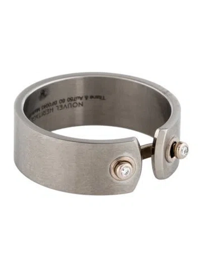 Pre-owned Nouvel Heritage Titanium Diamond From The Sky Mood Ring In Multi