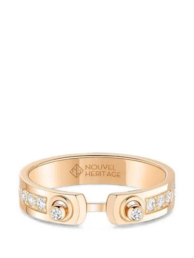 Nouvel Heritage Tuxedo Mood Diamond Ring In Gold