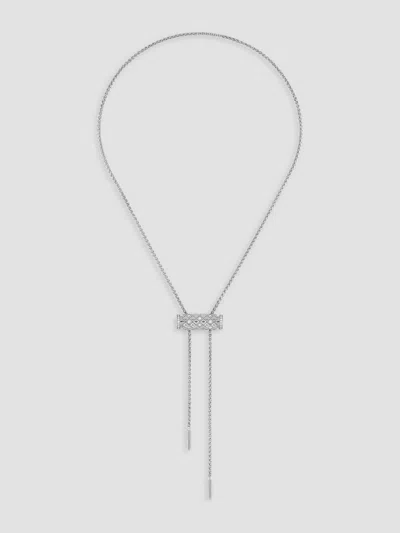 Nouvel Heritage Women's Latch 18k White Gold & 0.39 Tcw Diamond Necklace In Metallic