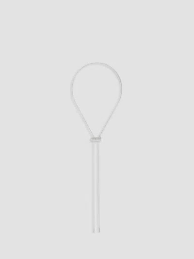 Nouvel Heritage Women's Latch Semi-paved 18k White Gold & 0.39 Tcw Diamond Pendant Necklace In Silver