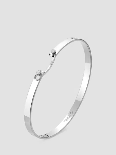 Nouvel Heritage Women's Mood Monday Morning 18k White Gold & 0.06 Tcw Diamond Bangle In Silver