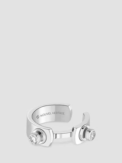 Nouvel Heritage Women's Mood Monday Morning 18k White Gold & 0.06 Tcw Diamond Single Ear Cuff In Silver
