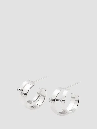Nouvel Heritage Women's Mood Monday Morning 18k White Gold & 0.13 Tcw Diamond Double Hoop Earrings In Silver