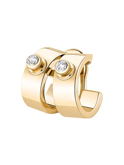 Nouvel Heritage Monday Morning Mood Diamond Hoop Earrings In Gold