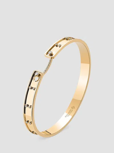 Nouvel Heritage Women's Mood Picnic In Paris 18k Yellow Gold & 0.30 Tcw Diamond Bangle